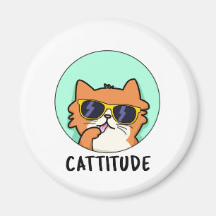 Cattitude Funny Attitude Cat Pub Magnet