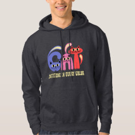 Cattitude in jedem Farbd design Hoodie