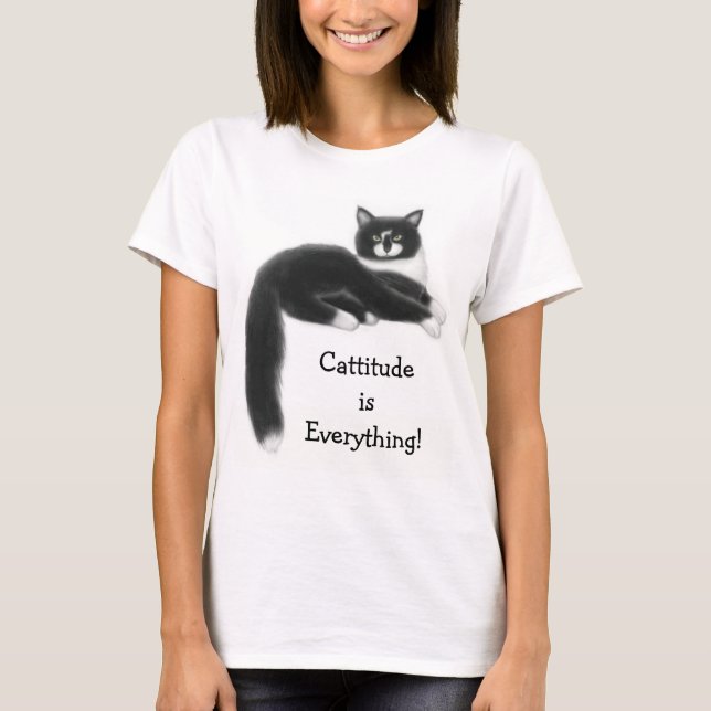 Cattitude ist alles Damen-Baby - Puppe Shirt (Vorderseite)