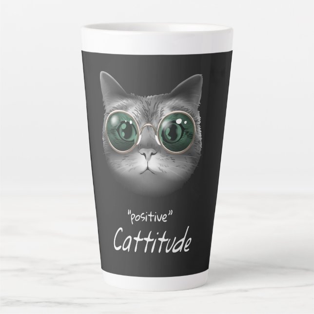 Cattitude Latte Tasse (Vorderseite)