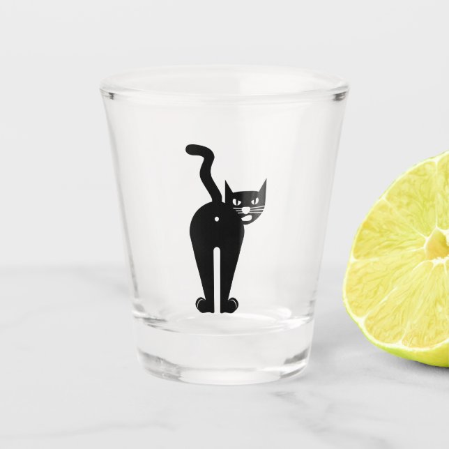 Cattitude  schnapsglas (Vorderseite)