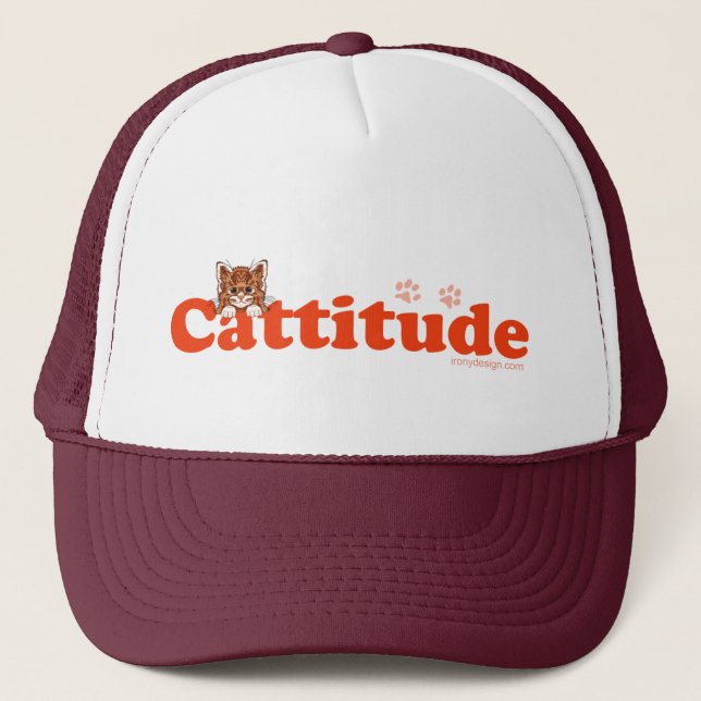 Cattitude Truckerkappe (Vorderseite)