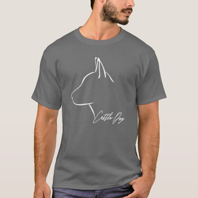 Cattle Dog Hundemutter Hunde Profil Mädchen T-Shirt (Vorderseite)