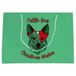 Cattle Dog Weihnachtswünsche Große Geschenktüte