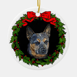 Cattledog Art von Glenda S. Harlan Keramik Ornament