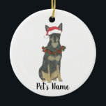 Cattledog Heeler (blau) Keramik Ornament<br><div class="desc">Machen Sie die schöne Liste in diesem Jahr mit einem Ornament Ihrer Lieblings-kleine Elf! Für die süßesten Geschenke, paaren Sie es mit einem passenden Kunstdruck oder einem anderen Artikel aus meiner Sammlung!</div>