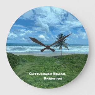 Cattlewash Beach, Barbados Große Wanduhr