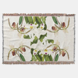 Cattleya Frauenschuh Orchideen-Blumenthrow-Decke Decke