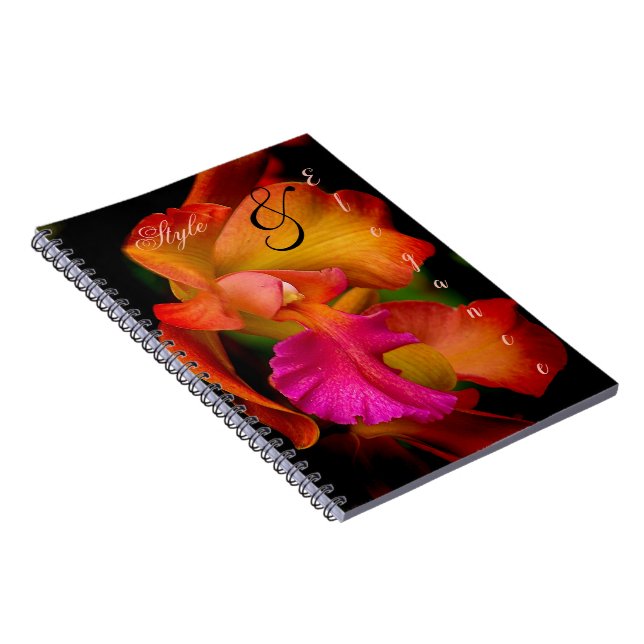 Cattleya-Orchid-Portrait Notizblock (Rechte Seite)