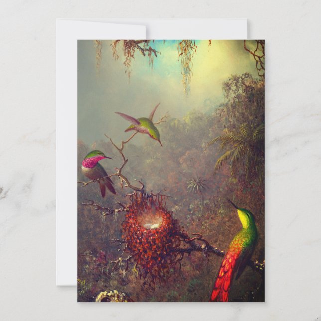 Cattleya Orchid und Three Hummingbirds Heade Save The Date (Vorderseite)