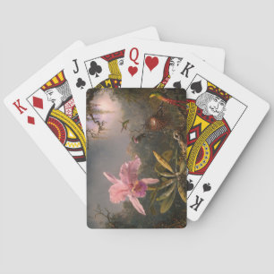 Cattleya Orchid und Three Hummingbirds (Heade) Spielkarten