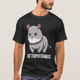 Cattopotamus Süße Katze Nilpferd Hybrid-Tier Grafi T-Shirt