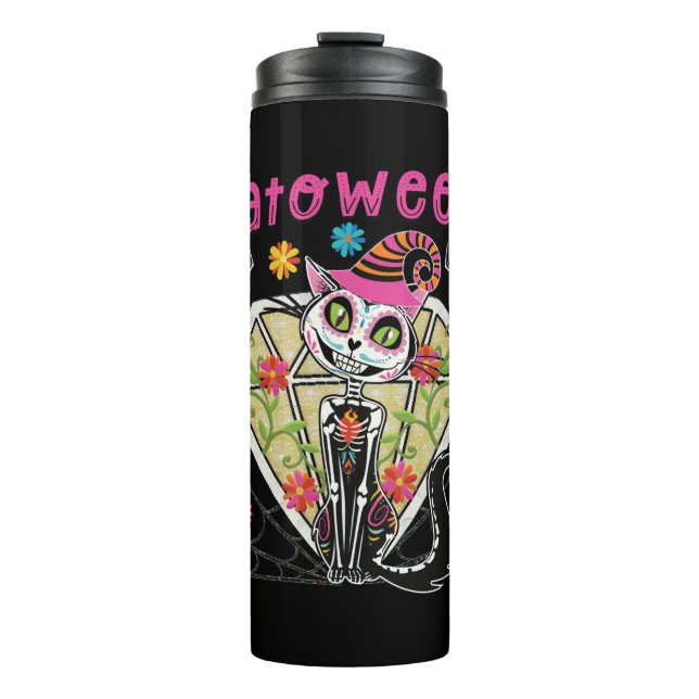 Cattoween Halloween Thermosbecher (Vorderseite)