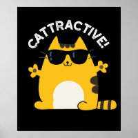 Cattraktive lustige attraktive Cat Pun Dark BG