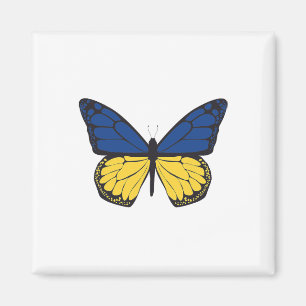 Catumet International Ukraine-Flagge Schmetterling Magnet
