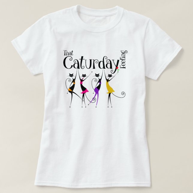 Caturday Cat Lover T - Shirt (Design vorne)