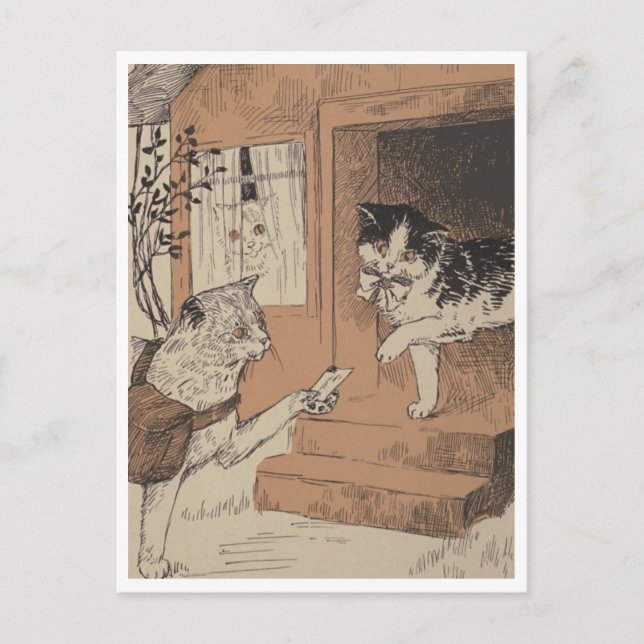 "Caturday Delivery" Postkarte (Vorderseite)