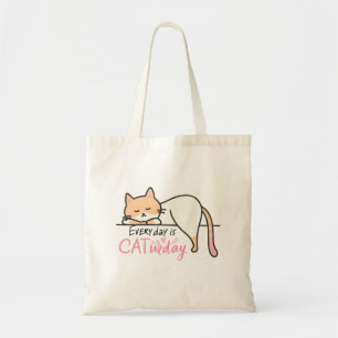 CATURDAY Lustiger Katzenliebhaber-Aufkleber Tragetasche