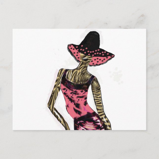 "Catwalk Model"* Postkarte (Vorderseite)