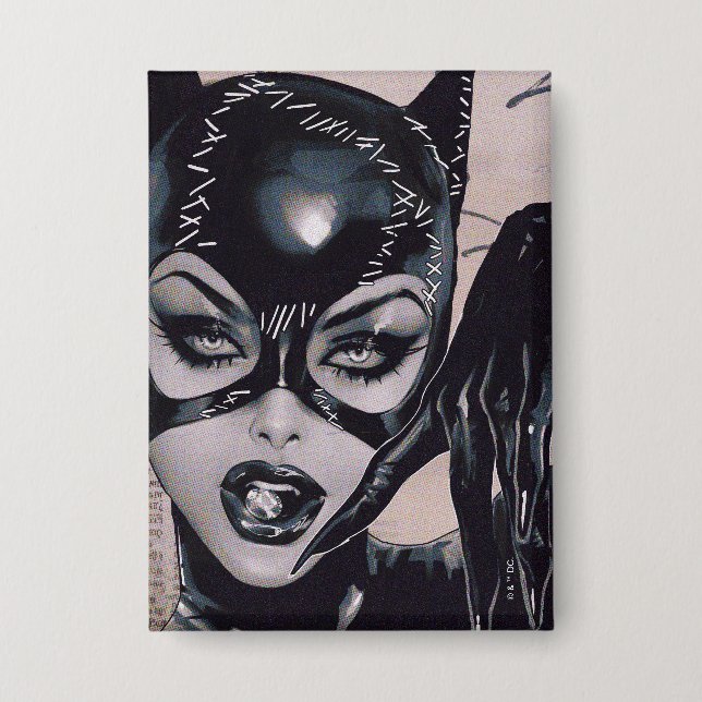 Catwoman #50 Sozomaika Cover Illustration Button (Vorderseite)