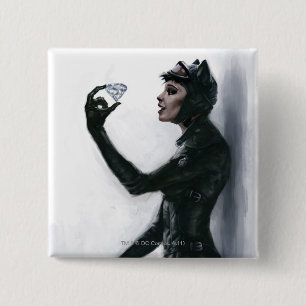 Catwoman Illustration Button