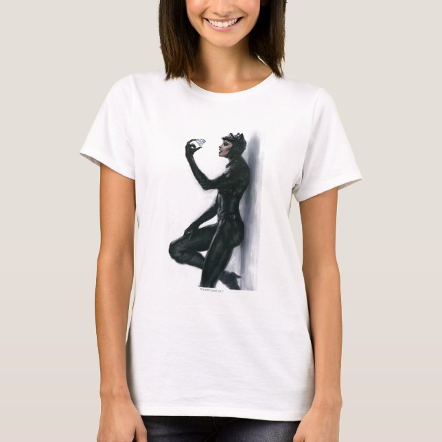Catwoman Illustration T-Shirt (Vorderseite)
