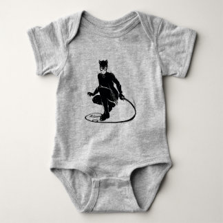 Catwoman Ink Brush Pose Baby Strampler
