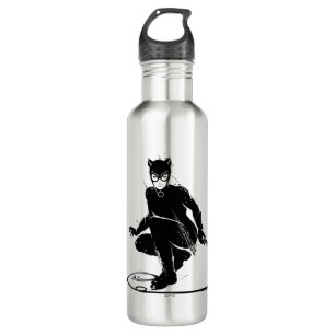 Catwoman Ink Brush Pose Edelstahlflasche