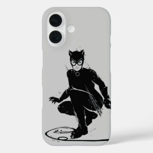 Catwoman Ink Brush Pose iPhone 16 Hülle