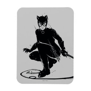 Catwoman Ink Brush Pose Magnet