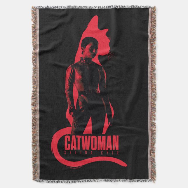 Catwoman Selina Kyle Cat Silhouette Decke (Vorderseite Vertikal)
