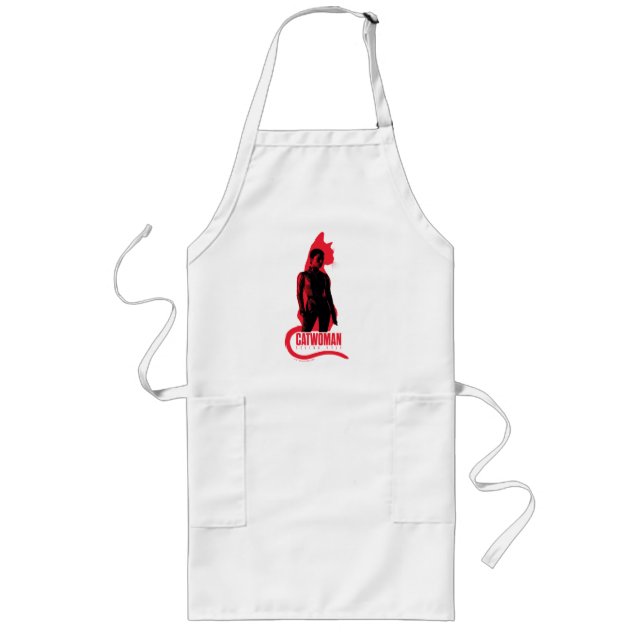 Catwoman Selina Kyle Cat Silhouette Lange Schürze (Vorne)