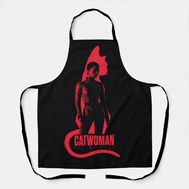 Catwoman Selina Kyle Cat Silhouette Schürze (Vorderseite)