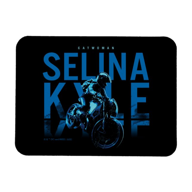 Catwoman Selina Kyle Motorrad Magnet (Horizontal)