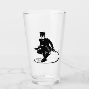 Catwoman Tintenpinsel-Pose Glas