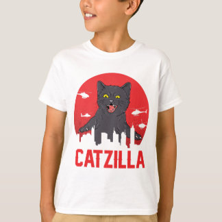 Catzilla & Black Cat City-Themed T - Shirt Designs