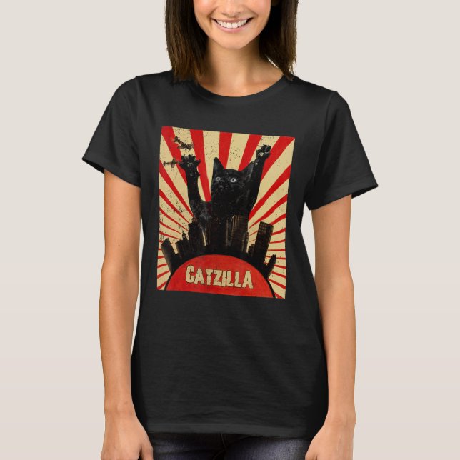 Catzilla Cat Asian Fun Original T-Shirt (Vorderseite)