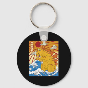 Catzilla Cat Japanese Anime Kawaii Funny Graphic T Schlüsselanhänger