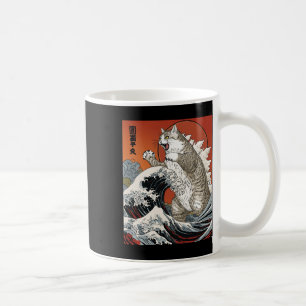 Catzilla Cat Japanisch Kunst lustige Katze für Män Kaffeetasse
