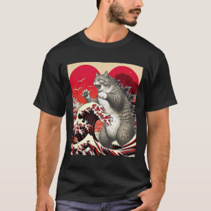 Catzilla Cat Valentine Japanisch Kunst Funny Cat G T-Shirt