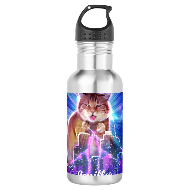 Catzilla Edelstahlflasche (Vorderseite)