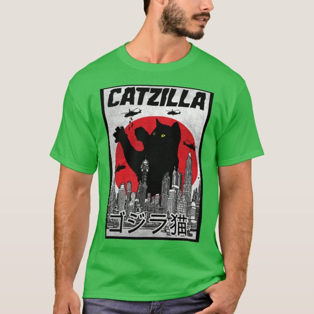 Catzilla-Familie T-Shirt (Vorderseite)