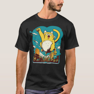 Catzilla fliegt T-Shirt