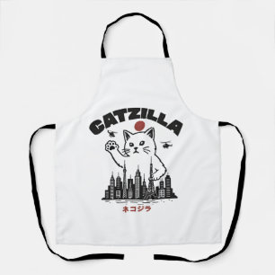 Catzilla - Funny Cat Godzilla Parody Schürze