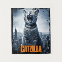 Catzilla Funny Cat Meme Plakatband