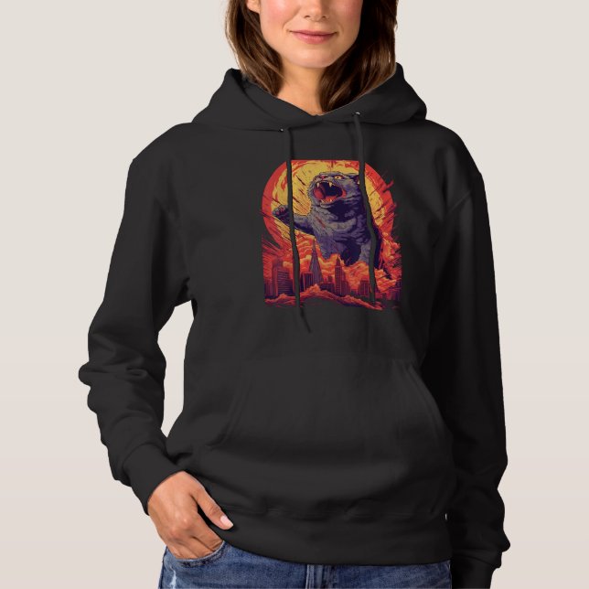 Catzilla Japanese Cute Cat Stuff Cat  Cat Mom Cat  Hoodie (Vorderseite)