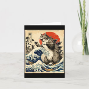 Catzilla Japanische Kunst Katzenliebhaber Grafikdr Karte