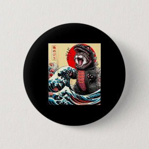 Catzilla Katze japanische Kunst lustige Katze für Button