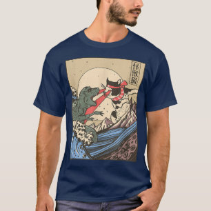 Catzilla vs Kaiju Vintag Funny Niedlich Cat Art Ja T-Shirt