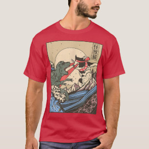 Catzilla vs Kaiju Vintag Funny Niedlich Cat Art Ja T-Shirt